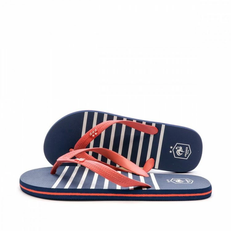 FFF Equipe De France Tongs Marines Homme FFF Marinière 3 FFF Equipe De France Tongs Marines Homme FFF Marinière