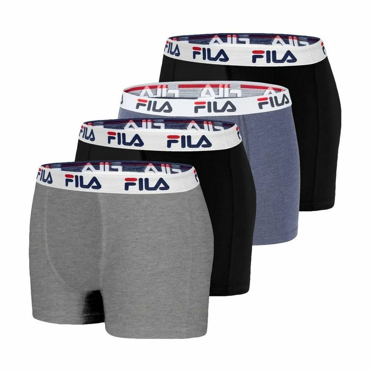 FILA Lot De 4 Boxers Homme En Coton FU5016 3 FILA Lot De 4 Boxers Homme En Coton FU5016