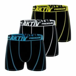 FREEGUN Lot De 3 Boxers Coton Homme AKTIV Sport
