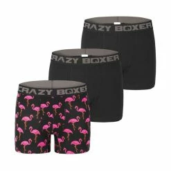 CRAZY BOXERS Boxer Homme Coton Bio Gots Flamingo