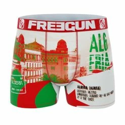FREEGUN Lot De 4 Boxers Homme Flag & Cities -Magasin de vente Relife B2CD 693