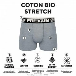 FREEGUN Lot De 3 Boxers Homme En Coton Bio Fruts 8 FREEGUN Lot De 3 Boxers Homme En Coton Bio Fruts -Magasin de vente Relife B2CD 794