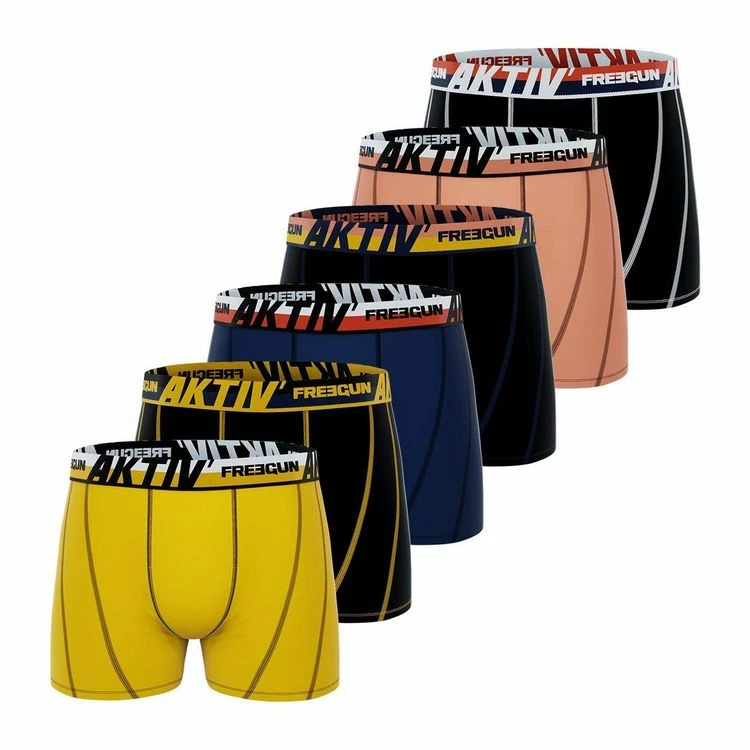 FREEGUN Lot De 6 Boxers Coton Homme AKTIV Sport 3 FREEGUN Lot De 6 Boxers Coton Homme AKTIV Sport