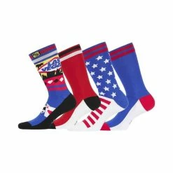 FREEGUN Lot De 4 Paires De Chaussettes De Ville Homme Fantaisie América