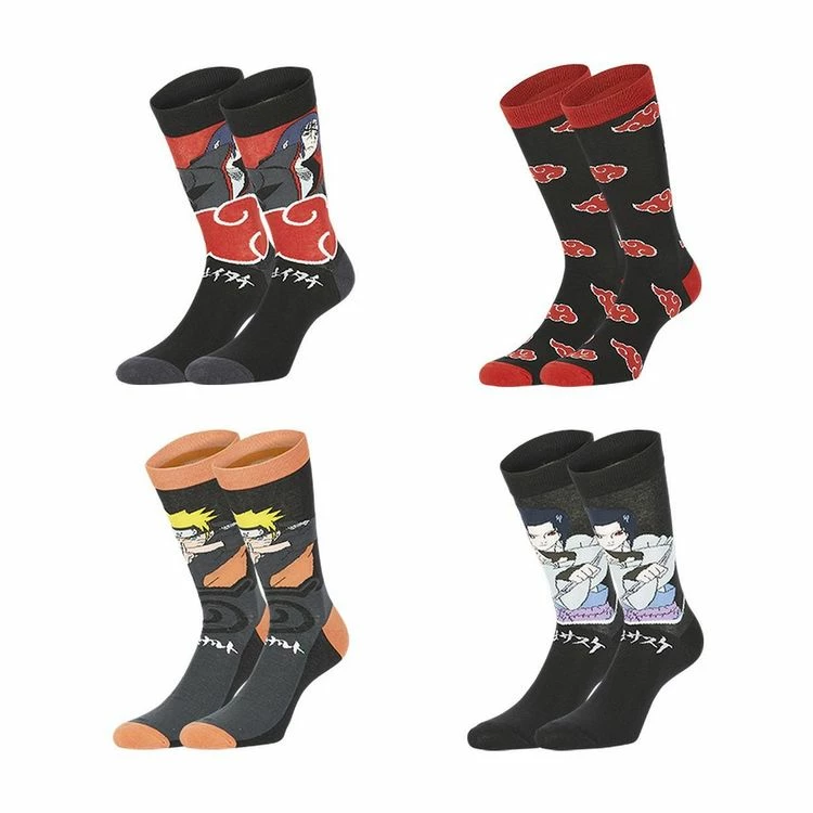 FREEGUN Lot De 8 Paires De Chaussettes Naruto Shippuden Homme 4 FREEGUN Lot De 8 Paires De Chaussettes Naruto Shippuden Homme – Image 2