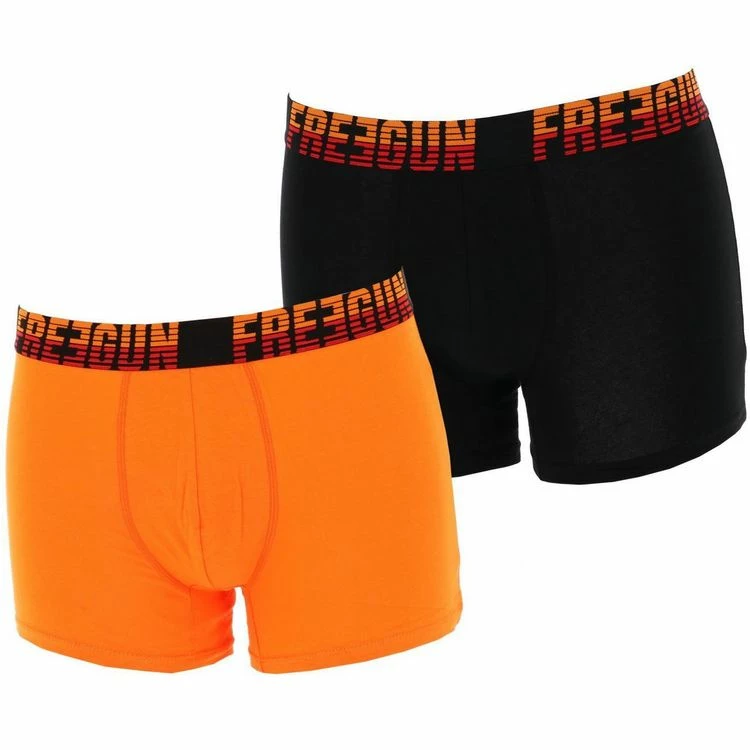 FREEGUN Sous Vêtement Boxer Freegun Ass15 Lot2 Boxer X2 Orange Orange 96023 3 FREEGUN Sous Vêtement Boxer Freegun Ass15 Lot2 Boxer X2 Orange Orange 96023