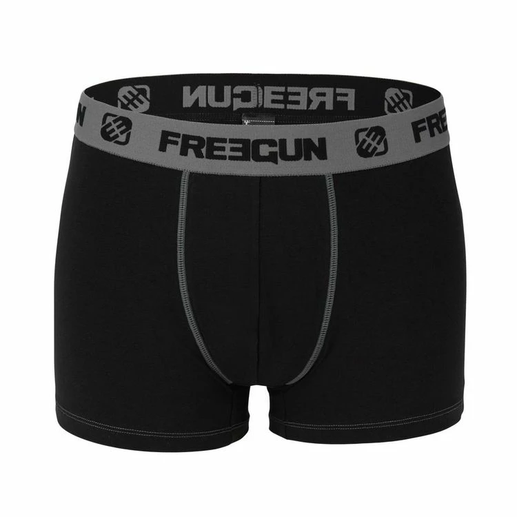 FREEGUN Lot De 3 Boxers Homme Coton Gris 6 FREEGUN Lot De 3 Boxers Homme Coton Gris – Image 4