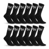 EVERLAST Lot De 12 Paires De Chaussettes Tennis Uni