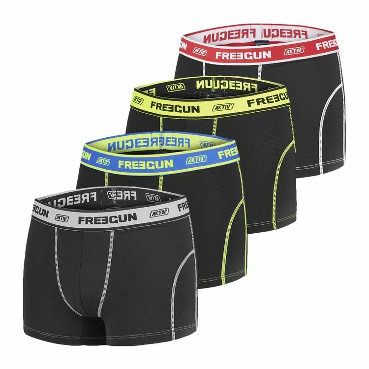 FREEGUN Lot De 4 Boxers Homme Aktiv Sport Fluo 3 FREEGUN Lot De 4 Boxers Homme Aktiv Sport Fluo