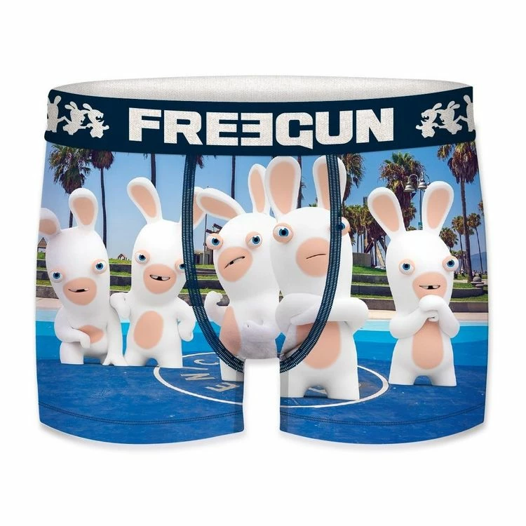 FREEGUN Lot De 5 Boxers Homme Lapins Crétins 5 FREEGUN Lot De 5 Boxers Homme Lapins Crétins – Image 3